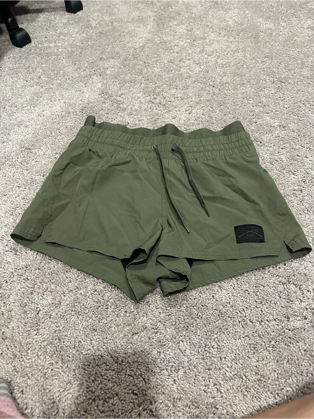 Grunt Style Olive Athletic Drawstring Shorts